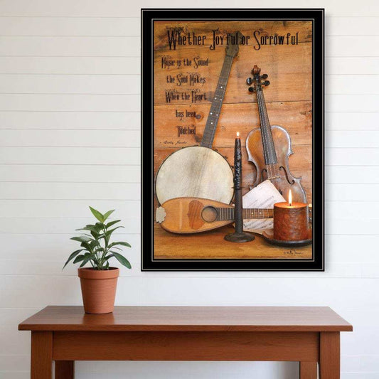 Music 12 Black Framed Print Wall Art - Homeroots - Flyclothing LLC