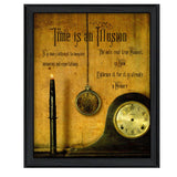 Time Black Framed Print Wall Art - Homeroots - Flyclothing LLC