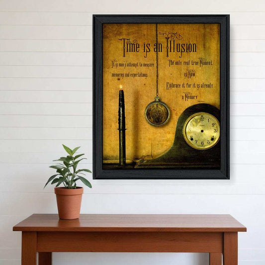 Time Black Framed Print Wall Art - Homeroots - Flyclothing LLC