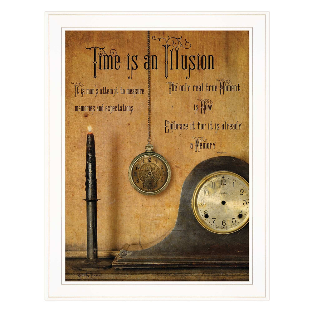 Time is an Illusion 3 White Framed Print Wall Art - Homeroots - Flyclothing LLC