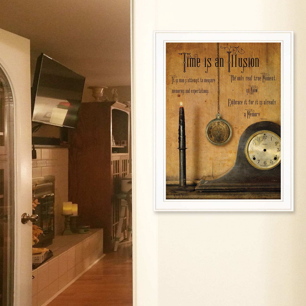 Time is an Illusion 3 White Framed Print Wall Art - Homeroots - Flyclothing LLC
