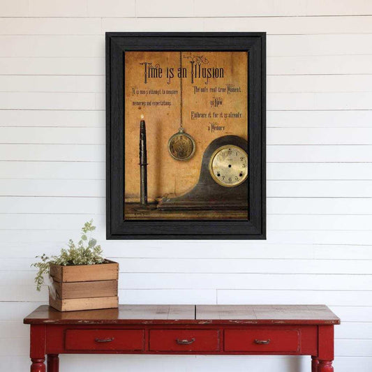 Time is the Illusion Black Framed Print Wall Art - Homeroots - Flyclothing LLC