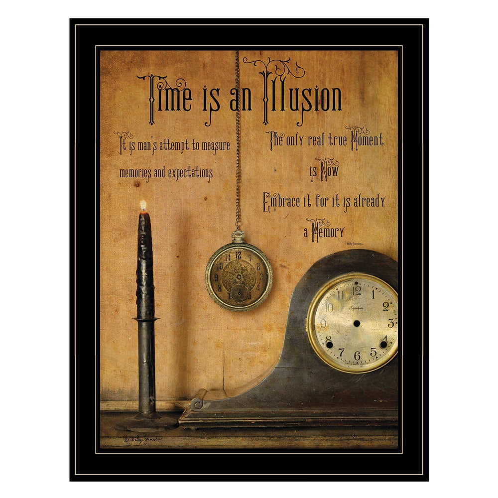 Time is an Illusion 4 Black Framed Print Wall Art - Homeroots - Flyclothing LLC