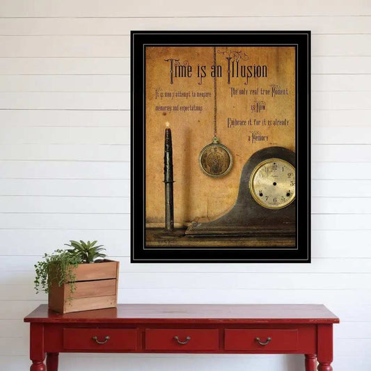 Time is an Illusion 4 Black Framed Print Wall Art - Homeroots - Flyclothing LLC