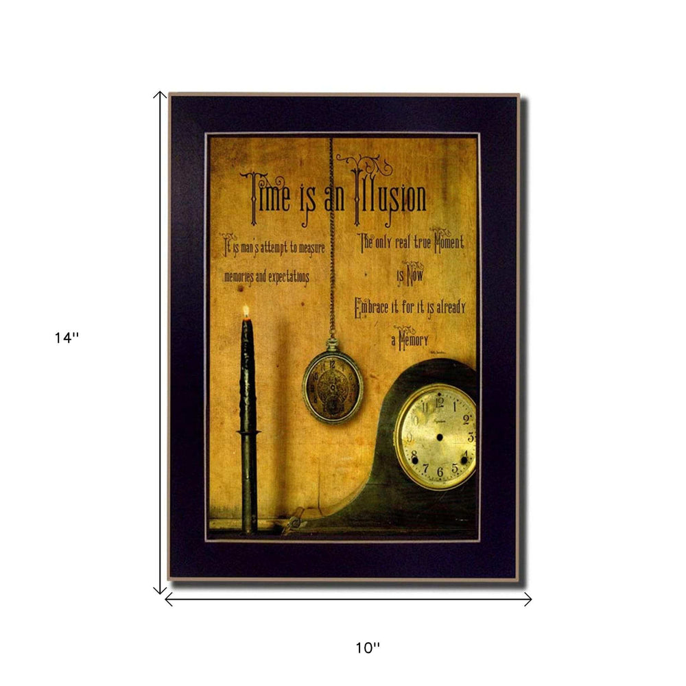 Time is the Illusion Black Picture Frame Print Wall Art - Homeroots - Flyclothing LLC