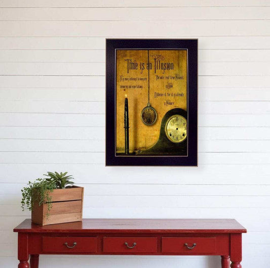 Time is the Illusion Black Picture Frame Print Wall Art - Homeroots - Flyclothing LLC