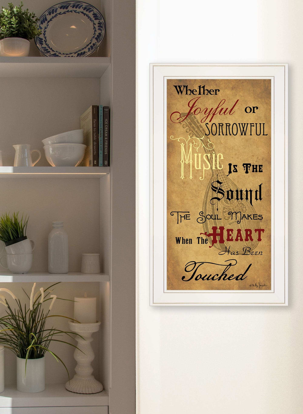 Sound of the Soul 1 White Framed Print Wall Art - Homeroots - Flyclothing LLC