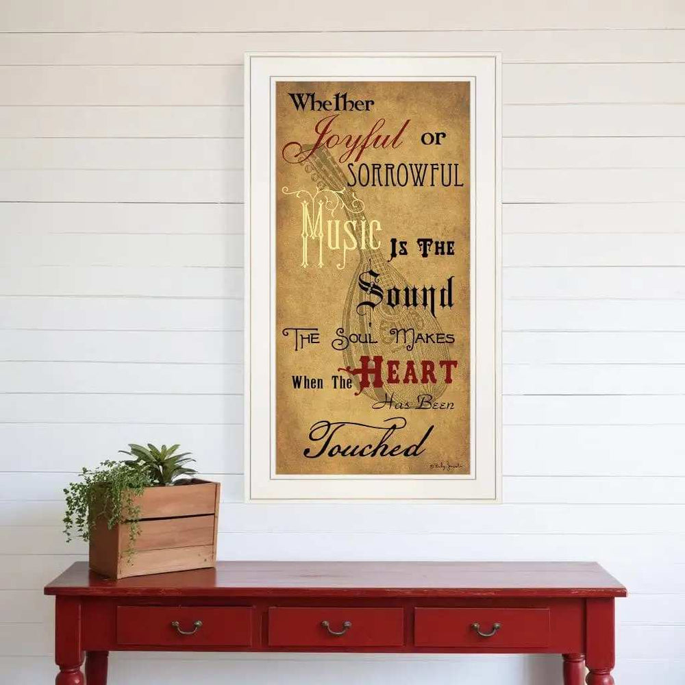 Sound of the Soul 1 White Framed Print Wall Art - Homeroots - Flyclothing LLC