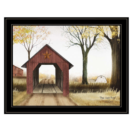 Buck County Bridge 2 Black Framed Print Wall Art - Homeroots - Flyclothing LLC