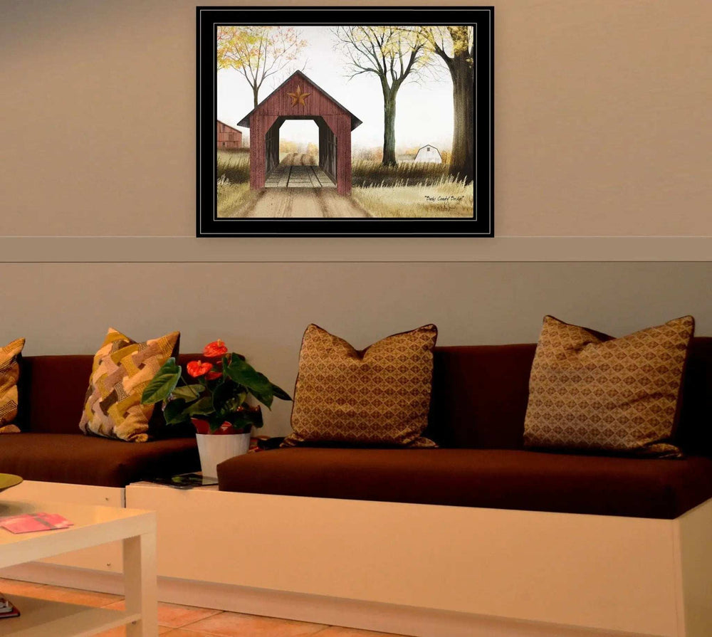 Buck County Bridge 2 Black Framed Print Wall Art - Homeroots - Flyclothing LLC