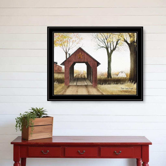 Buck County Bridge 2 Black Framed Print Wall Art - Homeroots - Flyclothing LLC