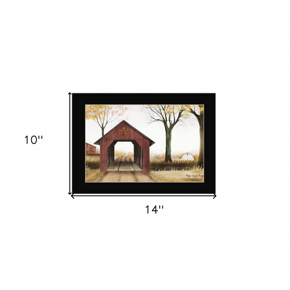 Bucks County Bridge Black Framed Print Wall Art - Homeroots - Flyclothing LLC