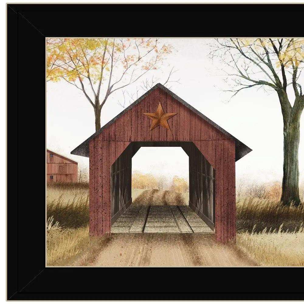 Bucks County Bridge Black Framed Print Wall Art - Homeroots - Flyclothing LLC