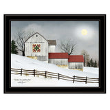 Christmas Star Quilt Block Barn 2 Black Framed Print Wall Art - Homeroots - Flyclothing LLC