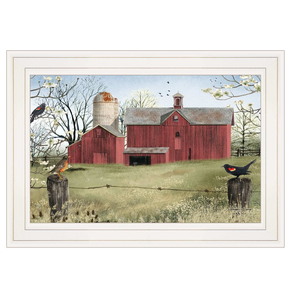 Harbingers of Spring 1 White Framed Print Wall Art - Homeroots - Flyclothing LLC