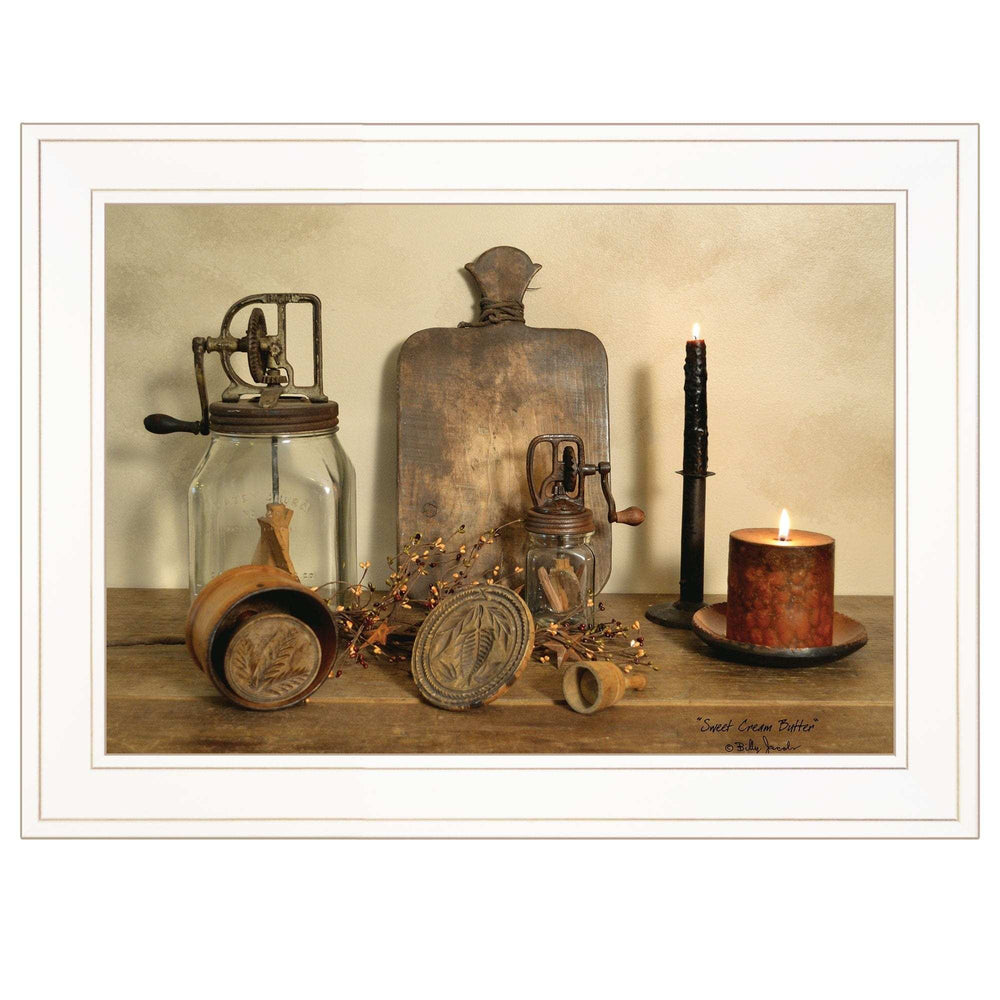 Sweet Cream Butter 1 White Framed Print Wall Art - Homeroots - Flyclothing LLC