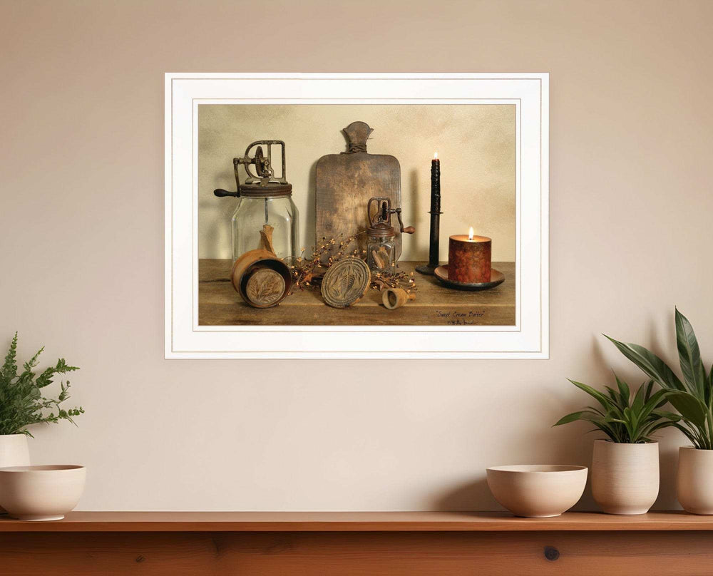 Sweet Cream Butter 1 White Framed Print Wall Art - Homeroots - Flyclothing LLC