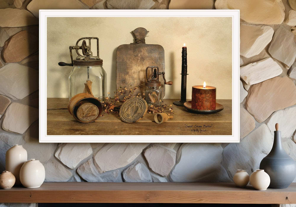 Sweet Cream Butter 5 White Framed Print Wall Art - Homeroots - Flyclothing LLC