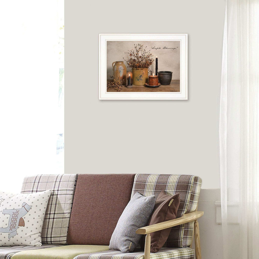 Simple Blessings 1 White Framed Print Wall Art - Homeroots - Flyclothing LLC