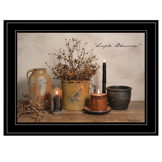 Simple Blessings 2 Black Framed Print Wall Art - Homeroots - Flyclothing LLC
