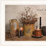 Simple Blessings 1 White Picture Frame Print Wall Art - Homeroots - Flyclothing LLC