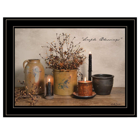 Simple Blessings 2 Black Framed Print Wall Art - Homeroots - Flyclothing LLC