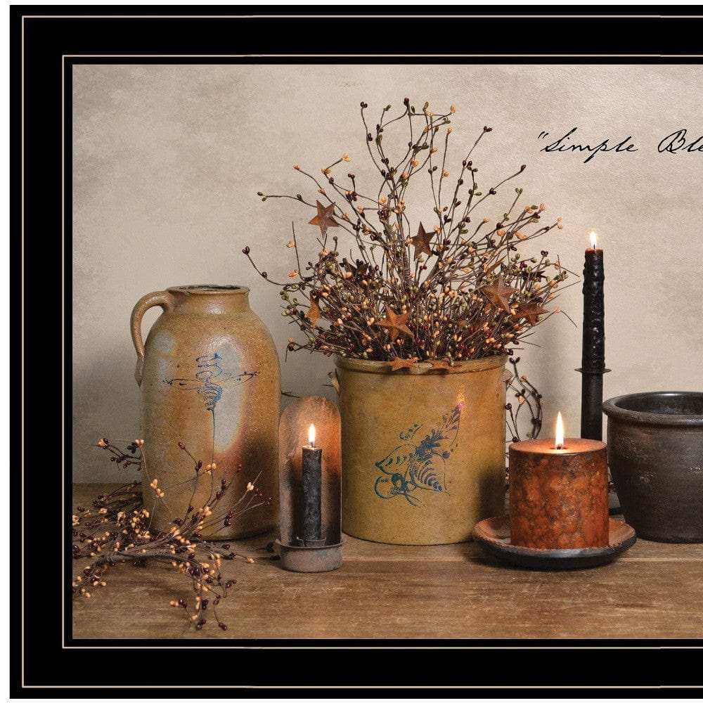 Simple Blessings 6 Black Framed Print Wall Art - Homeroots - Flyclothing LLC