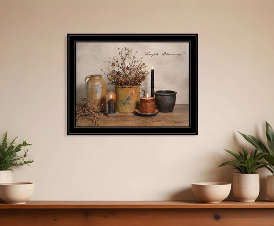 Simple Blessings 6 Black Framed Print Wall Art - Homeroots - Flyclothing LLC