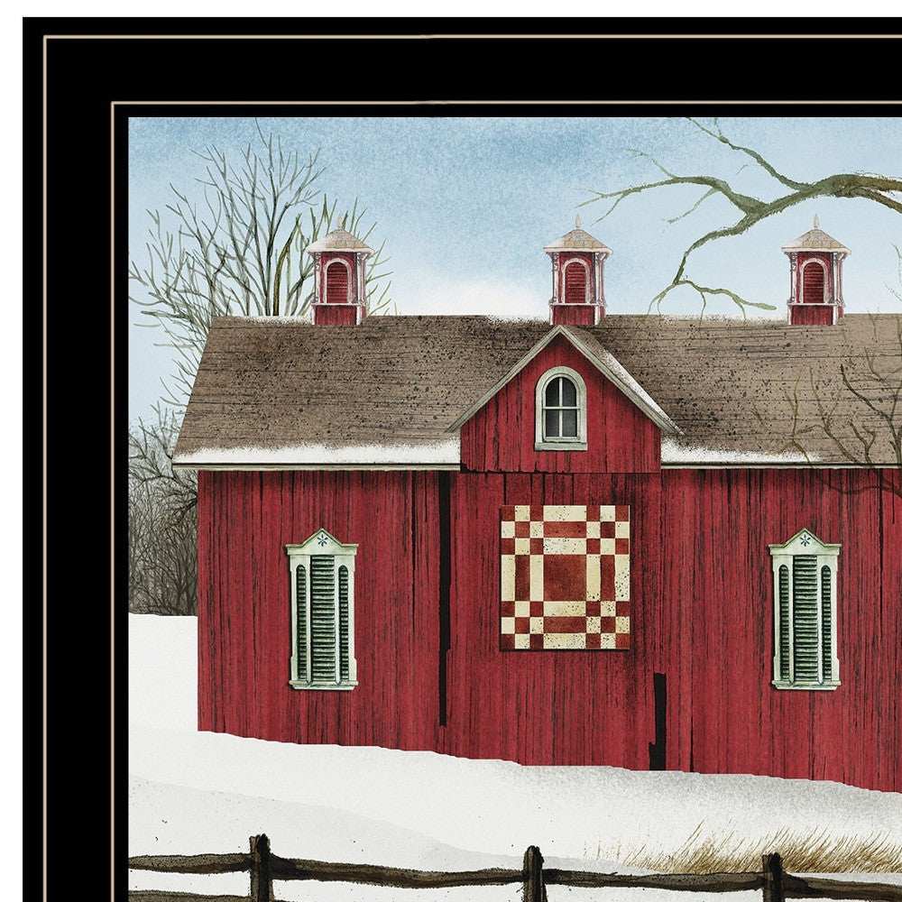 Lovers Knot Quilt Block Barn 4 Black Framed Print Wall Art - Homeroots - Flyclothing LLC