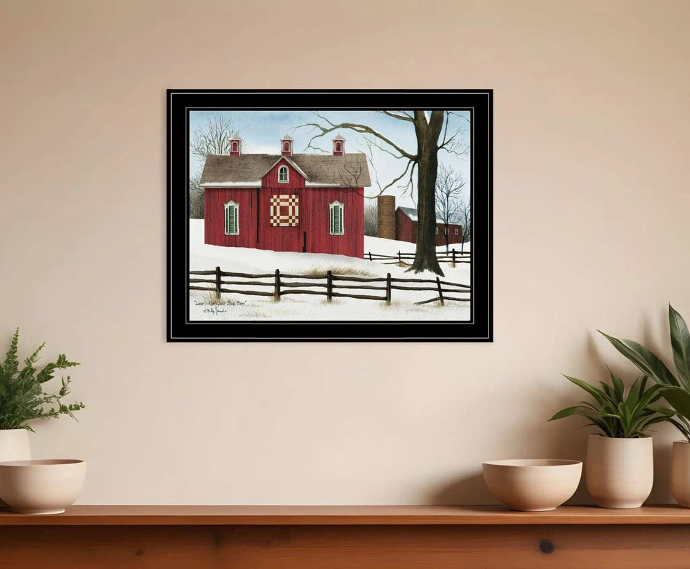 Lovers Knot Quilt Block Barn 4 Black Framed Print Wall Art - Homeroots - Flyclothing LLC