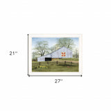Tulip Quilt Block Barn 3 White Framed Print Wall Art - Homeroots - Flyclothing LLC