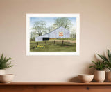 Tulip Quilt Block Barn 3 White Framed Print Wall Art - Homeroots - Flyclothing LLC