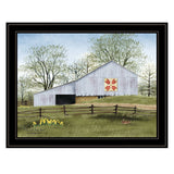 Tulip Quilt Block Barn 4 Black Framed Print Wall Art - Homeroots - Flyclothing LLC