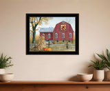 Autumn Leaf Quilt Block Barn 2 Black Framed Print Wall Art - Homeroots - Flyclothing LLC