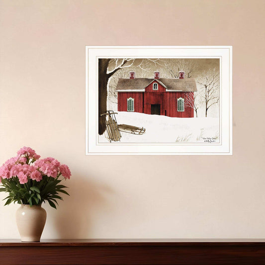 New Fallen Snow 1 White Framed Print Wall Art - Homeroots - Flyclothing LLC