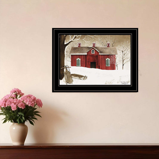 New Fallen Snow 2 Black Framed Print Wall Art - Homeroots - Flyclothing LLC