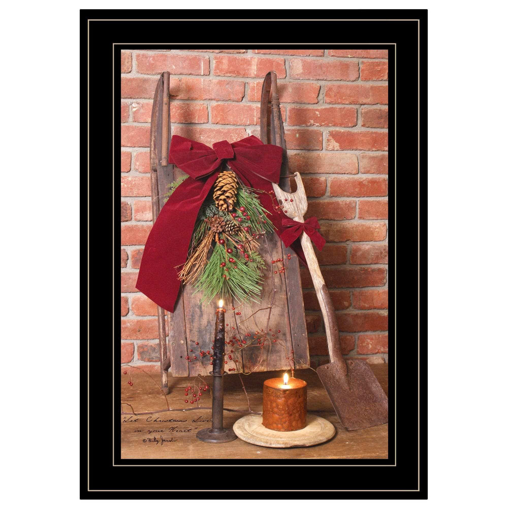 Let Christmas Live 2 Black Framed Print Wall Art - Homeroots - Flyclothing LLC