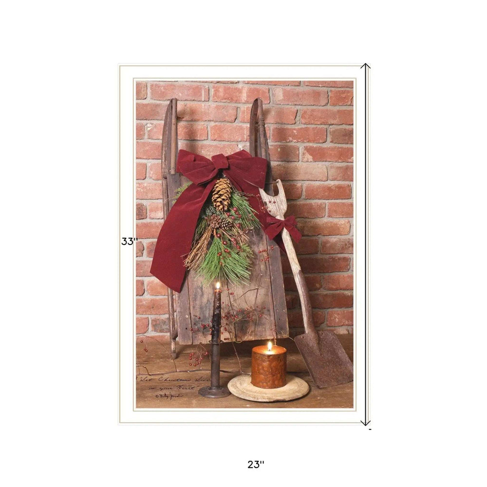 Let Christmas Live 3 White Framed Print Wall Art - Homeroots - Flyclothing LLC