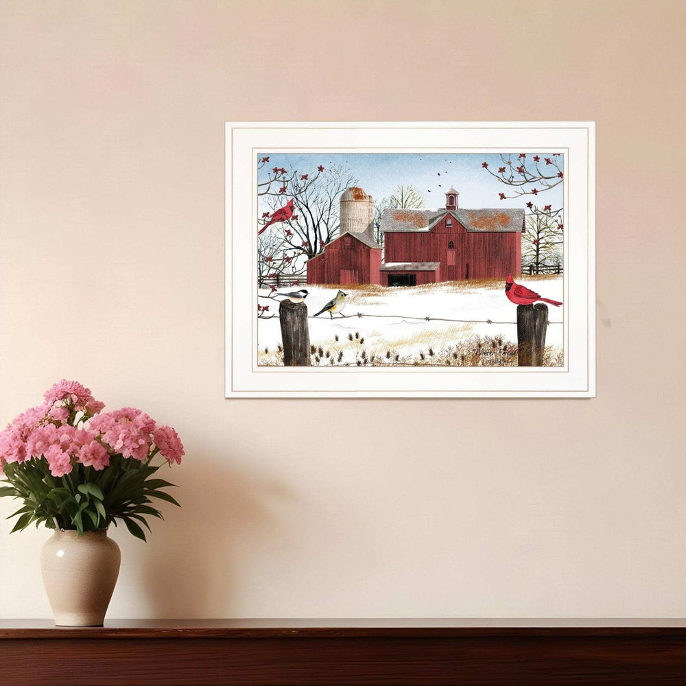 Winter Friends 2 White Framed Print Wall Art - Homeroots - Flyclothing LLC