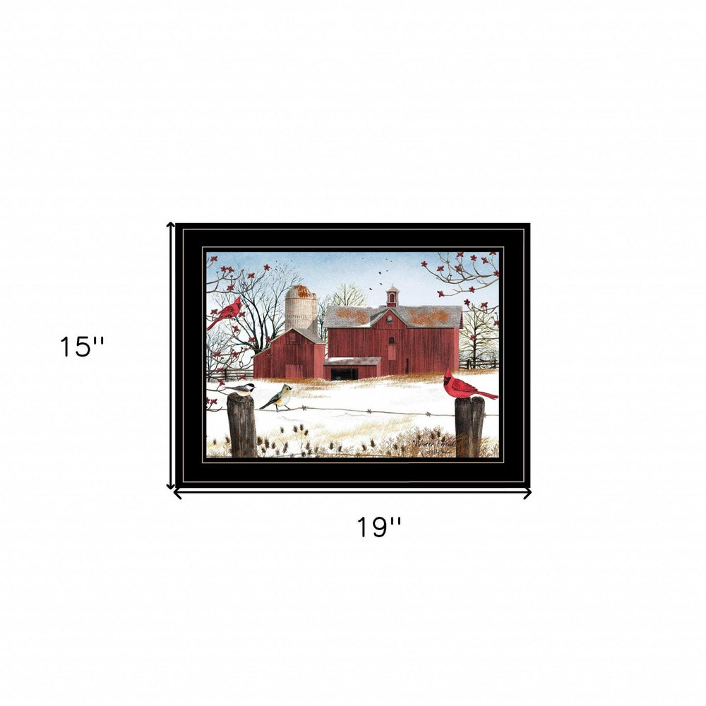 Winter Friends 3 Black Framed Print Wall Art - Homeroots - Flyclothing LLC