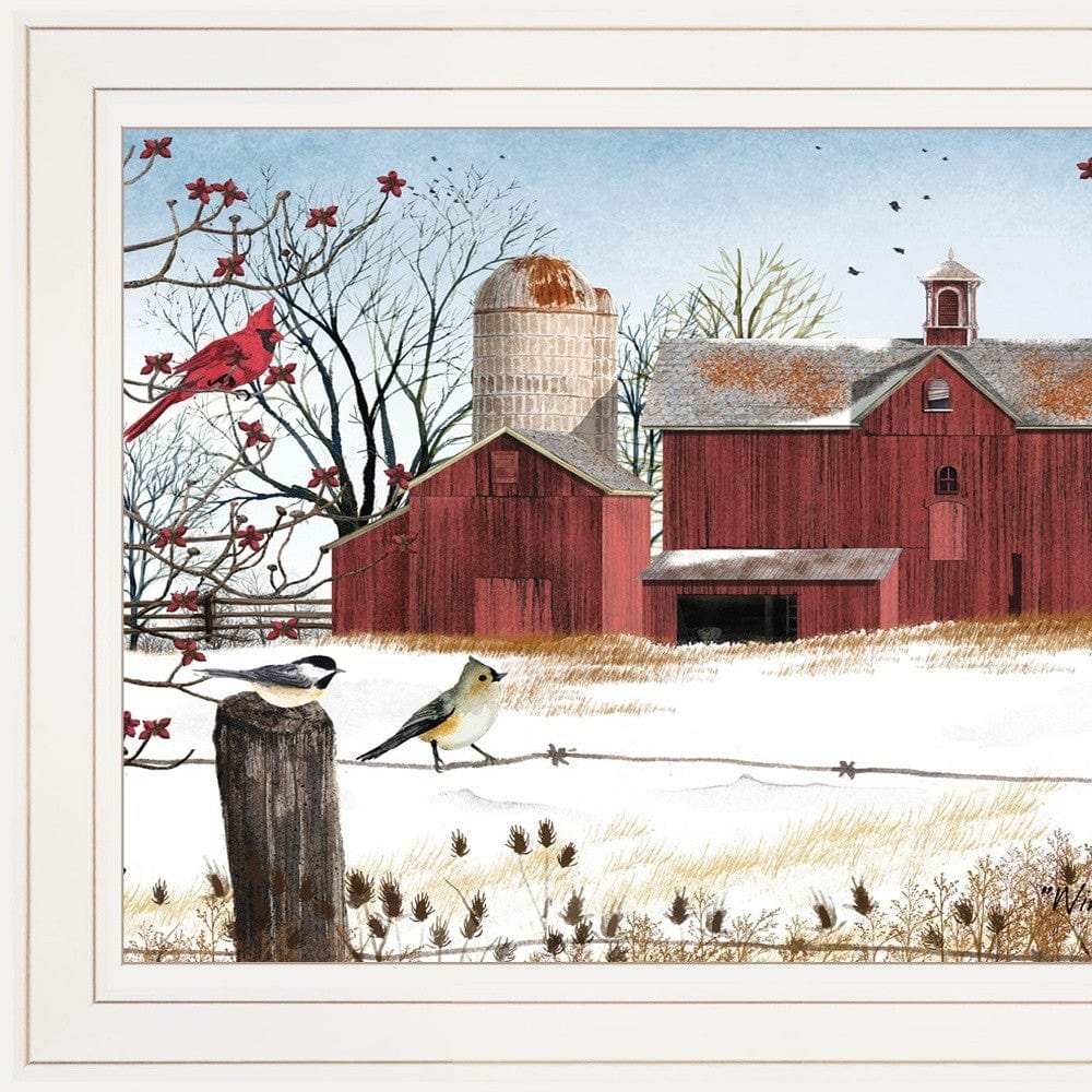 Winter Friends 1 White Framed Print Wall Art - Homeroots - Flyclothing LLC