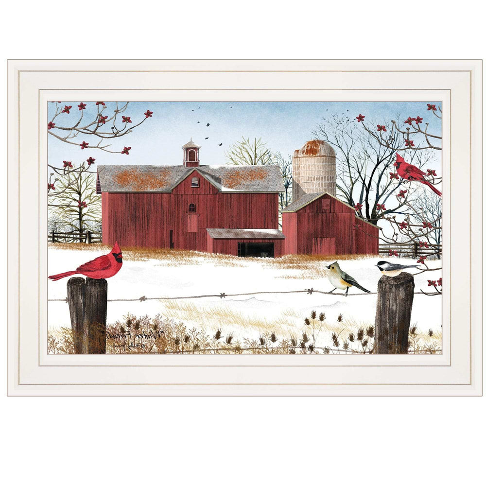 Winter Friends 1 White Framed Print Wall Art - Homeroots - Flyclothing LLC