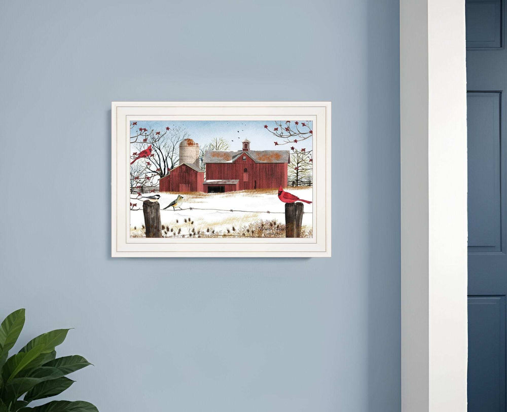 Winter Friends 1 White Framed Print Wall Art - Homeroots - Flyclothing LLC