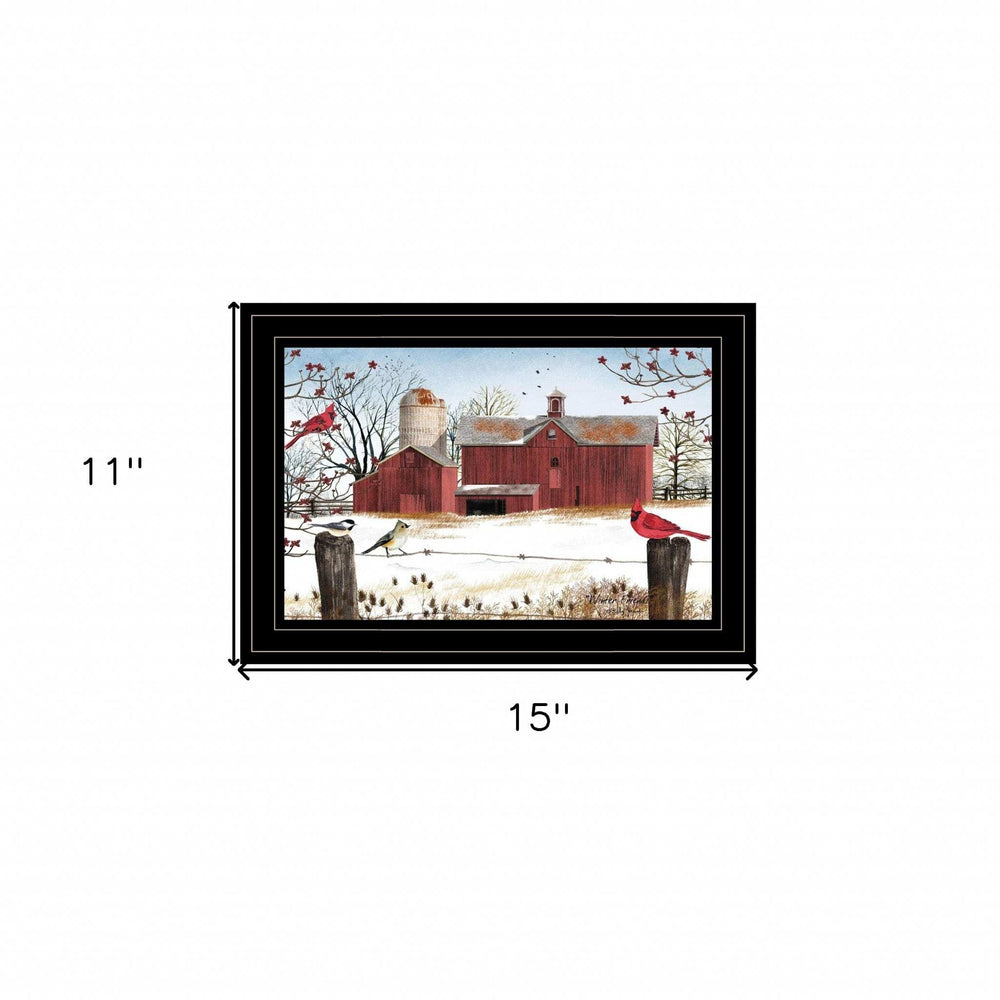 Winter Days Black Framed Print Wall Art - Homeroots - Flyclothing LLC