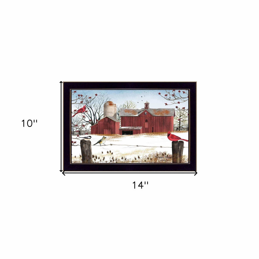 Winter Friends 2 Black Framed Print Wall Art - Homeroots - Flyclothing LLC