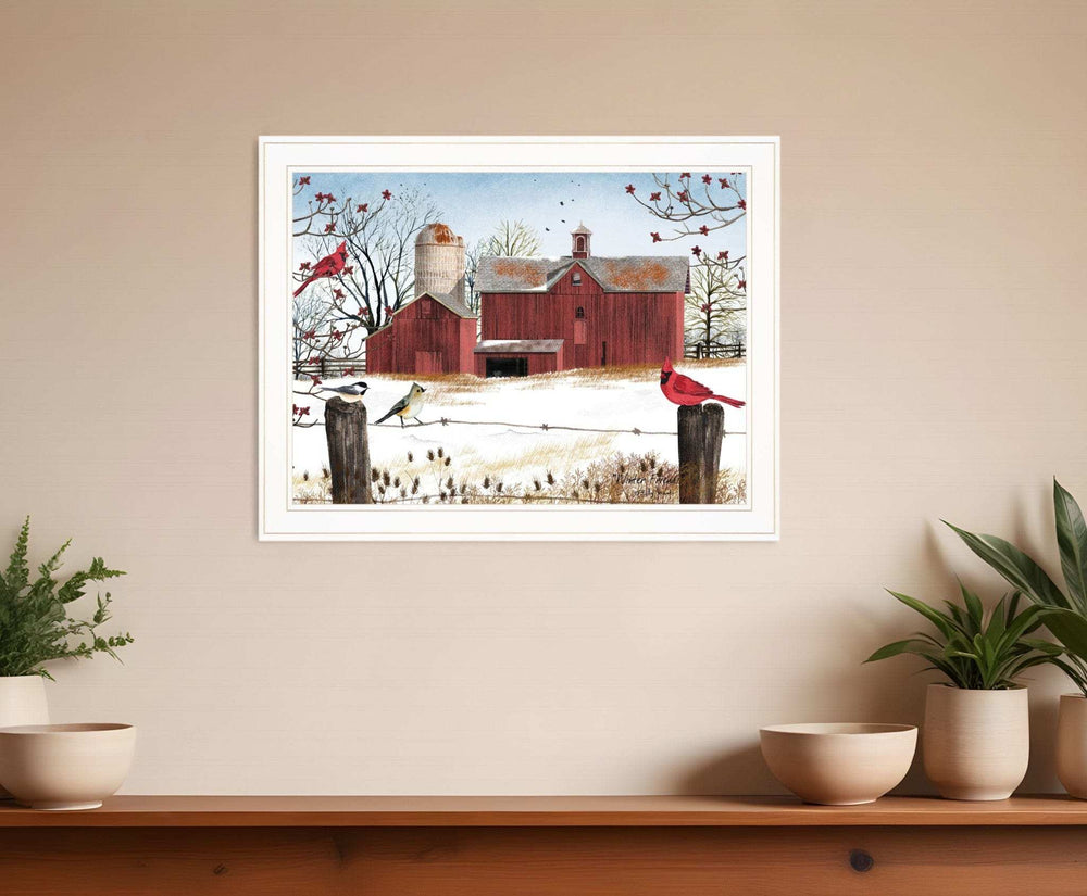 Winter Friends 7 White Framed Print Wall Art - Homeroots - Flyclothing LLC
