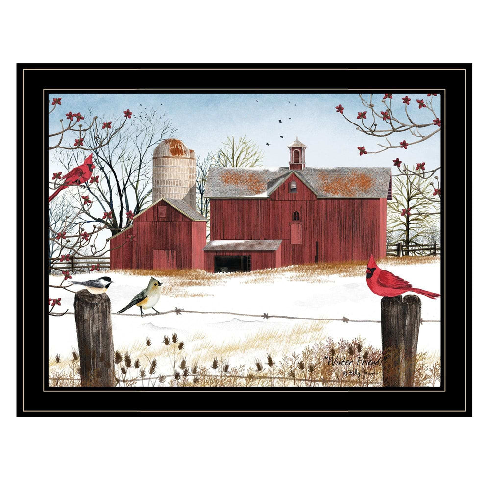 Winter Friends 8 Black Framed Print Wall Art - Homeroots - Flyclothing LLC