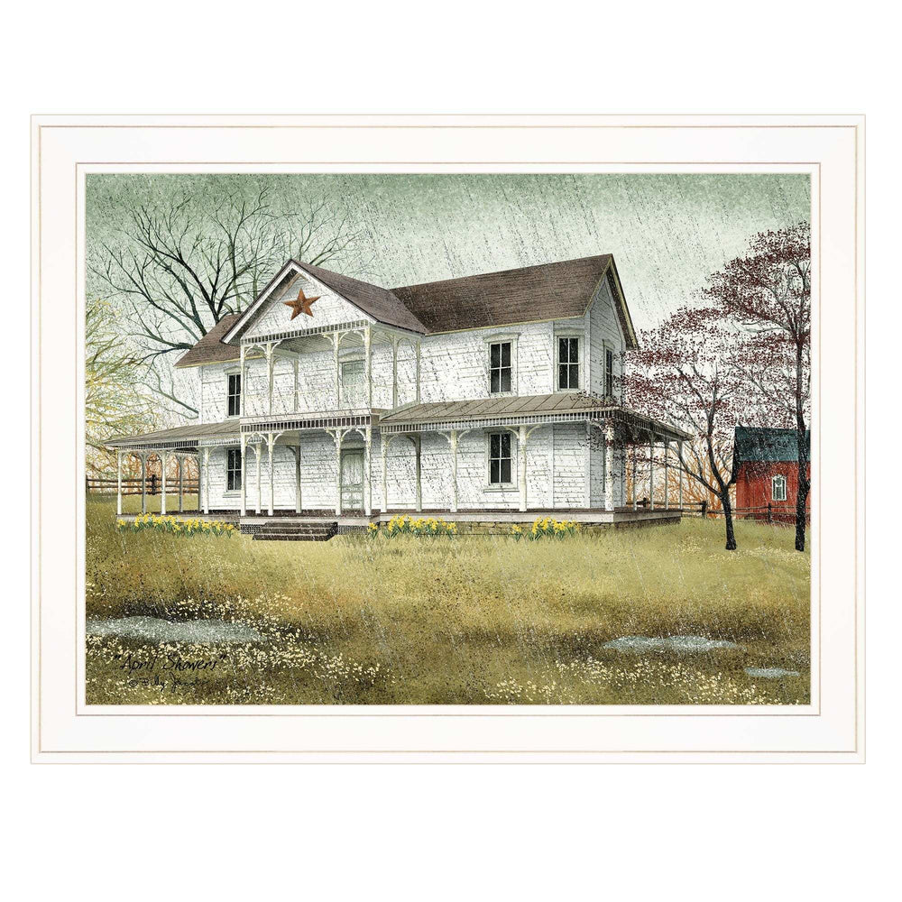 April Showers 3 White Framed Print Wall Art - Homeroots - Flyclothing LLC