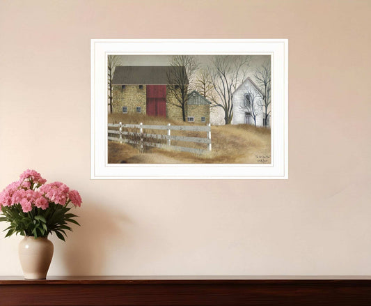 The Old Stone Barn 1 White Framed Print Wall Art - Homeroots - Flyclothing LLC