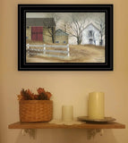 The Old Stone Barn 2 Black Framed Print Wall Art - Homeroots - Flyclothing LLC